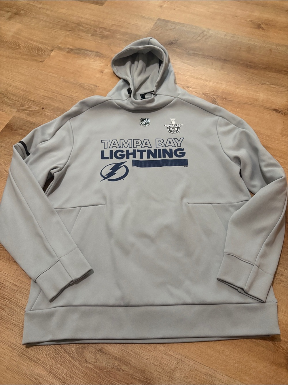 adidas Tampa Bay Lightning NHL Stanley Cup Playoffs Pullover Hoodie Large